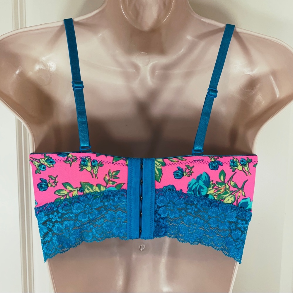 NWT Rampage Lace & Flowers Busty Bustier Corset Convertible Bra Sexy Crop Top - Picture 13 of 16